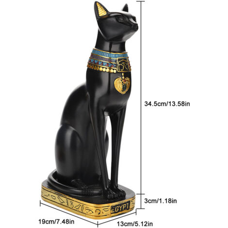 Statuette de Chat Égyptien en Résine - Décoration Maison et Cadeau Artisanal