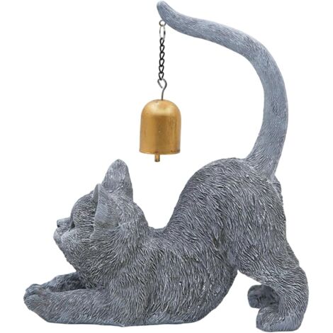 Statuette de Chat en Étirement - Statue De Chat Décorative
