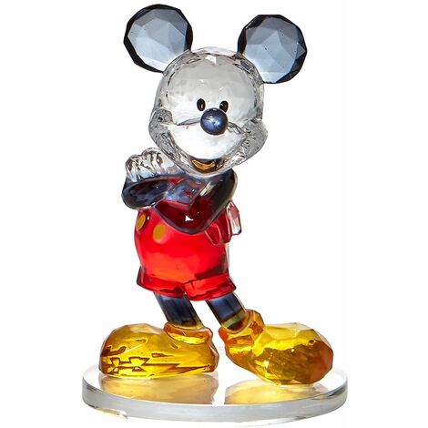 Statuette de collection Mickey Mouse en acrylique facetté