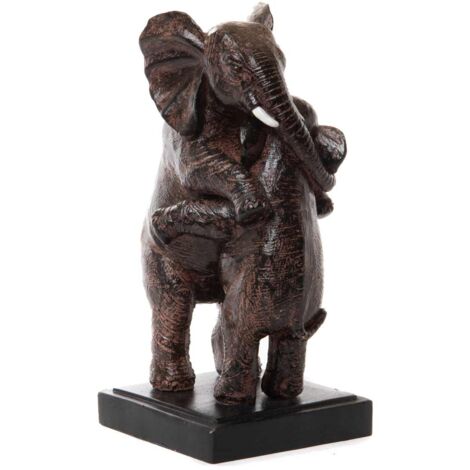 Statuette de décoration maman et son éléphanteau