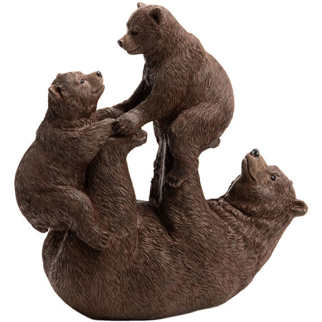 Ebros Statue d'ours grizzly marron géant sur pied réaliste de plus de 1,2 m  de haut rustique pour chalet de chasseur Décoration de qualité pour maison  et terrasse : : Maison