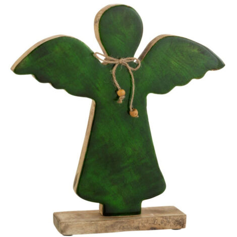 Statuette Déco Ange "Gabriel" 26cm Vert