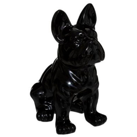 Statuette Déco "Bulldog" 22cm Noir