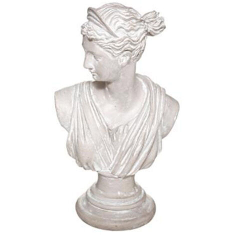 Statuette Déco "Buste Diane" 30cm Blanc