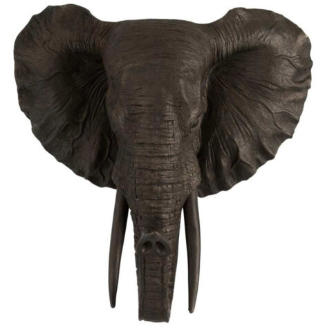Statuette Déco "Éléphant Suspendu" 43cm Marron