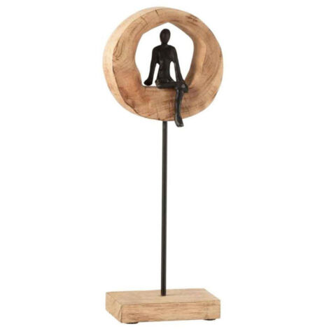 Statuette Déco "Figurine Pensive" 48cm Naturel