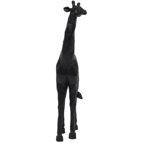 Statuette Déco "Girafe Origami" 40cm Noir