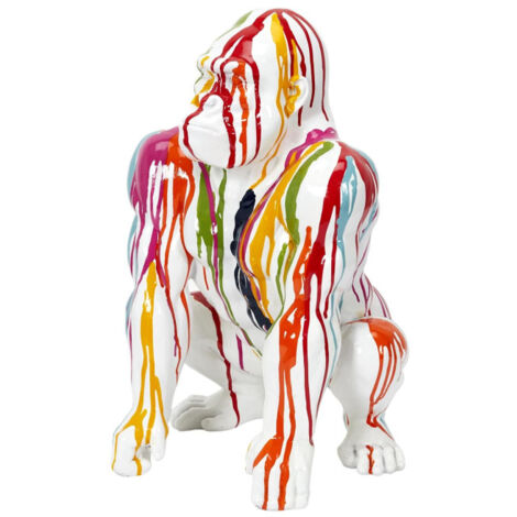 Statuette Déco Gorille "Rainbow" 46cm Multicolore