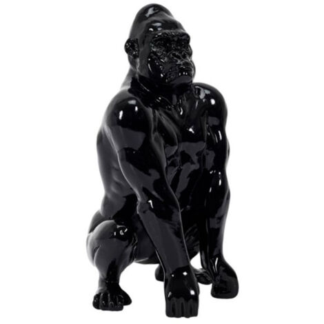 Statuette Déco Gorille "Sculpture" 24cm Noir
