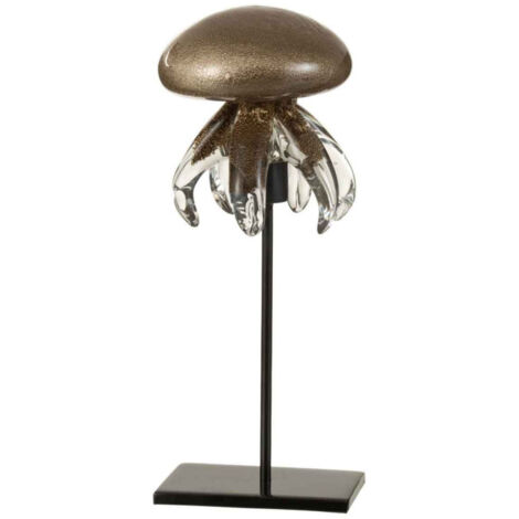 Statuette Déco "Méduse sur Pied" 24cm Marron