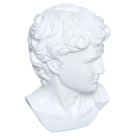 Statuette Déco "Tête César" 25cm Blanc