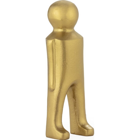 Statuette design dorée en métal accessoire décoratif élégant - doré satiné métallisé