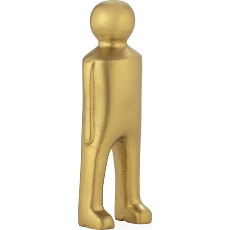 Statuette design dorée en métal pour décoration moderne - doré mat élégant