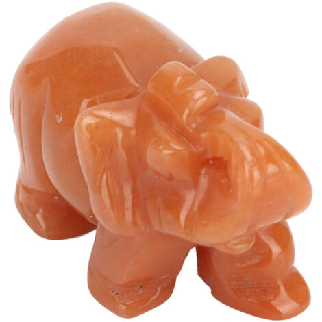Statuette Éléphant en Cristal Rouge Dongling pour Attirer la Chance et Harmoniser l'Énergie - Décoration Zen et Anti-Stress