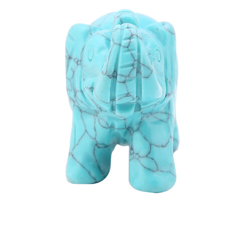 Statuette Éléphant en Jade Vert Véritable 5 cm, Ornement Maison Pierre Précieuse (01)