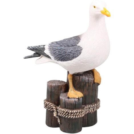 JARDINDECO Statuette en résine Mouette