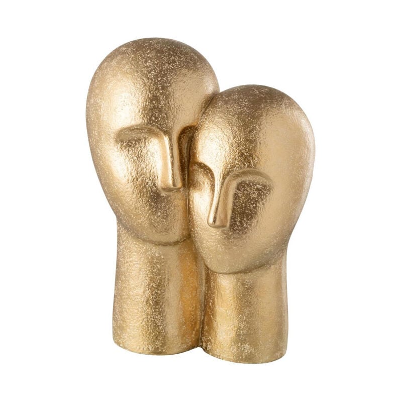 Statuette en Résine "Tête Couple" 42cm Or
