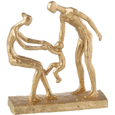 Statuette Famille "Brady" 28cm Or