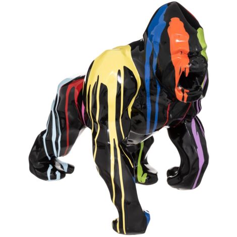 Statuette gorille noir H40cm - Atmosphera créateur d'intérieur