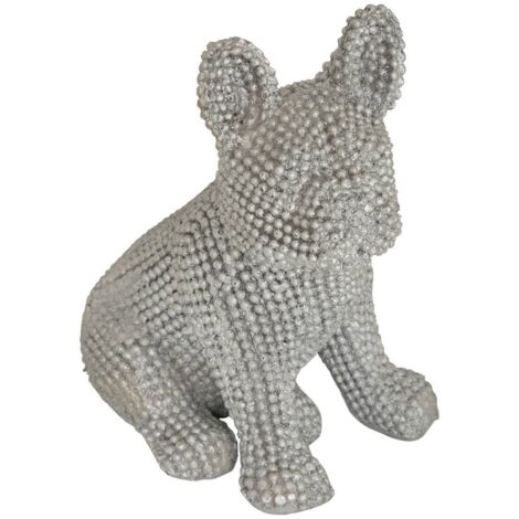 Statuette Hund Eden 8,5x6,1cm - Silber