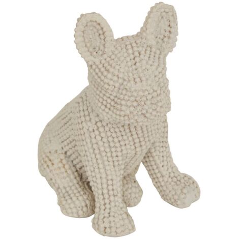 Statuette Hund Eden 8,5x6,1cm - Weiß