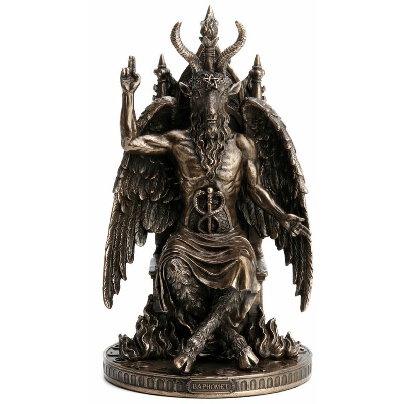Statuette en polyrésine Baphomet de couleur bronze