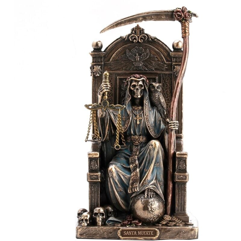 Figure de figure de personne Figure Diosa Santa Death Bronze Golden 21x11x12cm 28040 - Signes Grimalt