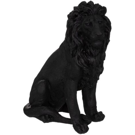Statuette Löwe - schwarz H51 -5 cm