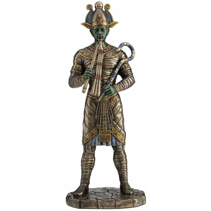 Statuette dieu égyptien osiris en résine aspect bronze
