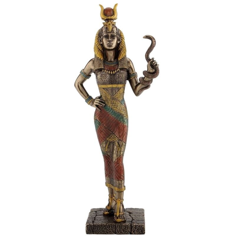 Zen Et Ethnique - Signes Grimalt Figurines en bronze Hathor-Diosa Egypte Gold Bronze 6x11x29cm 15258