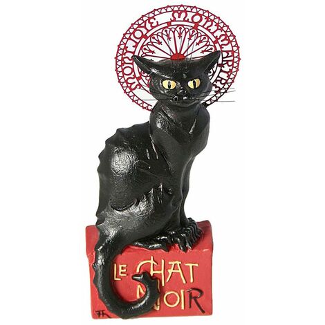 Statuette Mignature en résine Le chat Noir