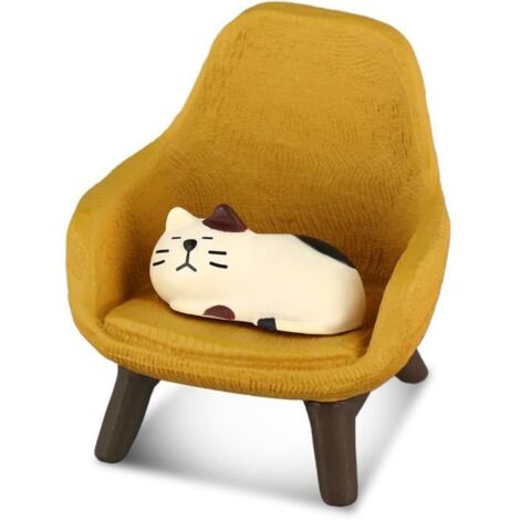 Statuette miniature de chaton en résine RisingFF, adorable mini-chat, accessoire de décoration pour la maison et le bureau.