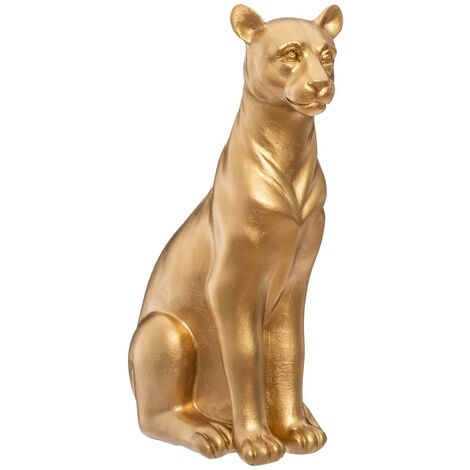Statuette panthère doré H23cm - Atmosphera créateur d'intérieur - Or