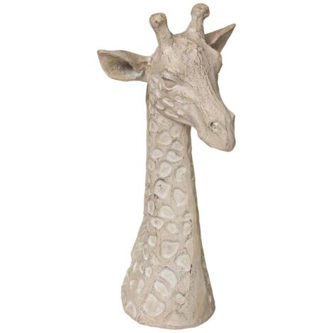 Atmosphera - Objet décoratif Tête de Girafe Safari en résine H 33 cm