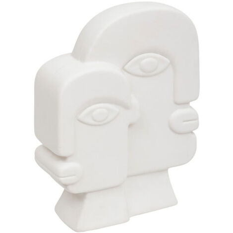 Statuette Visage en Céramique "Soleya" 26cm Blanc