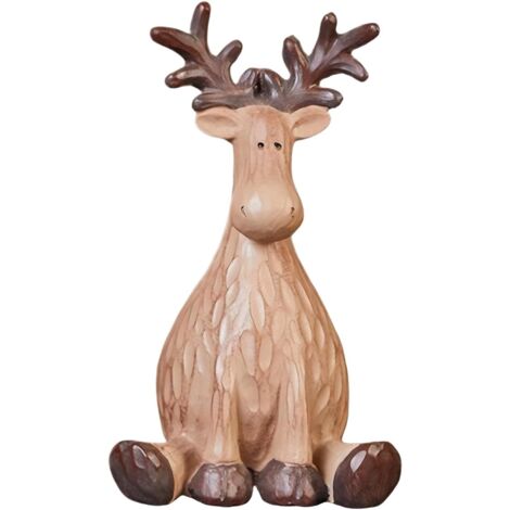 Statuettes de Rennes,Sculpture Esthétique d'Élan de Noël -