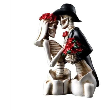Statuina di scheletro in resina per la decorazione di Halloween