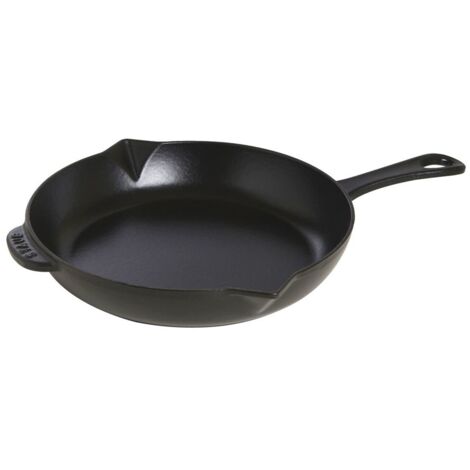 STAUB 40510-617-0 – Sartén de hierro fundido, con mango, Negro, 26 cm