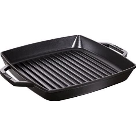 Staub 40511-683-0 Grill Pans Bistecchiera Rettangolare con Due Manici, 28 x 28 cm