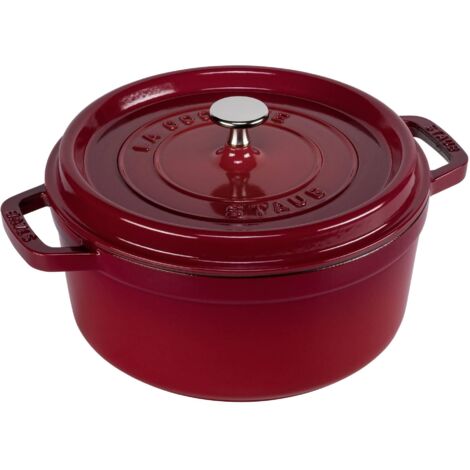 Staub Cocotte ronde cerise 24cm cocotte en fonte