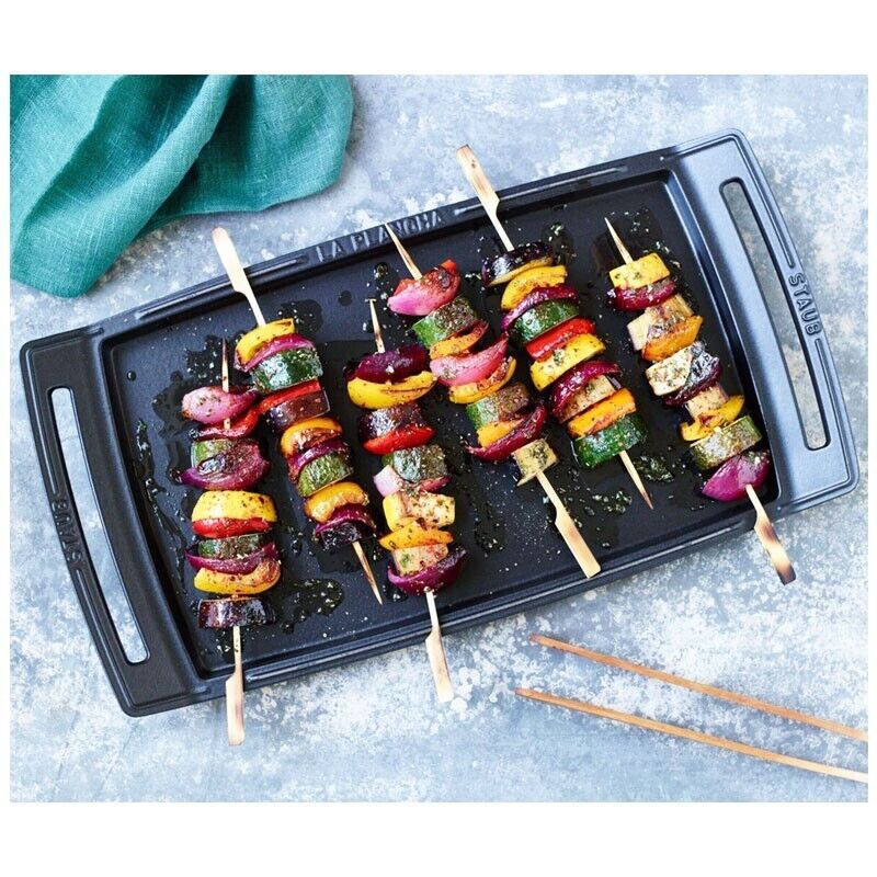 Staub - Plancha en Fonte, Rectangulaire, 38 x 25 cm, Noir Mat
