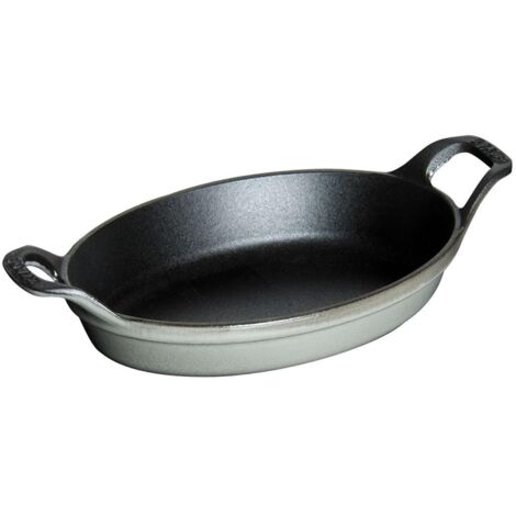 Staub Plat de cuisson gris graphite 250 ml fonte émaillée