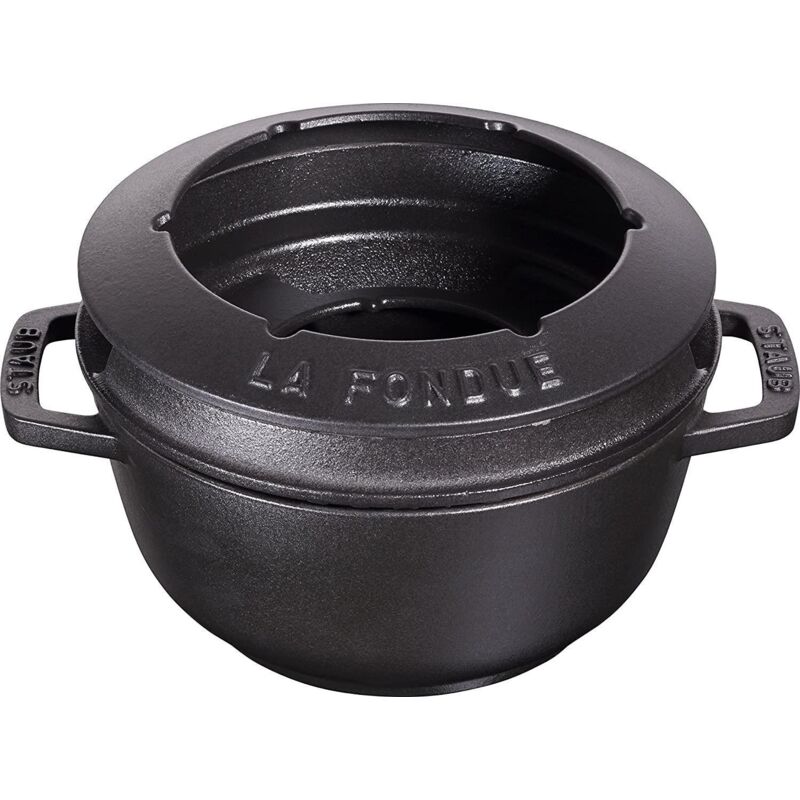 Staub - Gourmet Fondue Set 18 cm Noir en Fonte