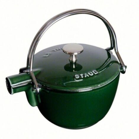 Staub Teekanne aus Gusseisen Basilikumgrün 1,15 L