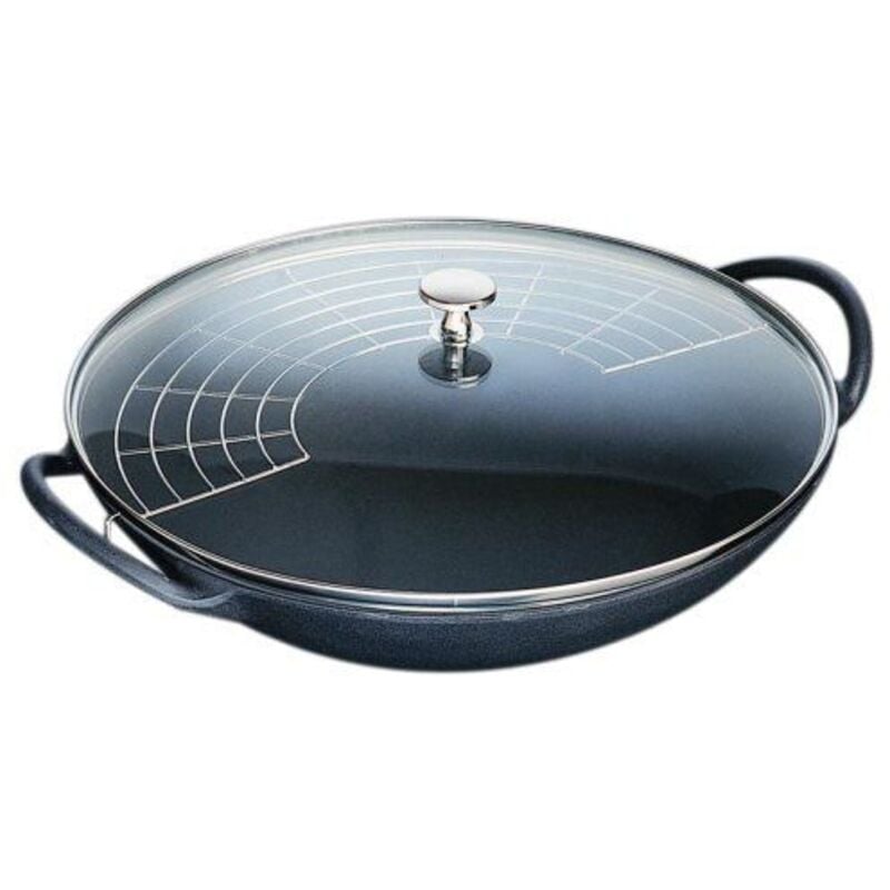 Wok Gusseisen rund Schwarz 37cm 40509-398-0 - Staub