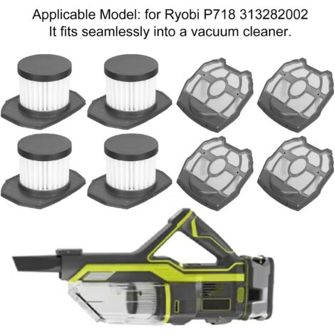 [Staubsauger-Ersatzteile] Leicht demontierbares Ersatzfilterset für Modell P718, 4er-Packung mit Filtergittern.
