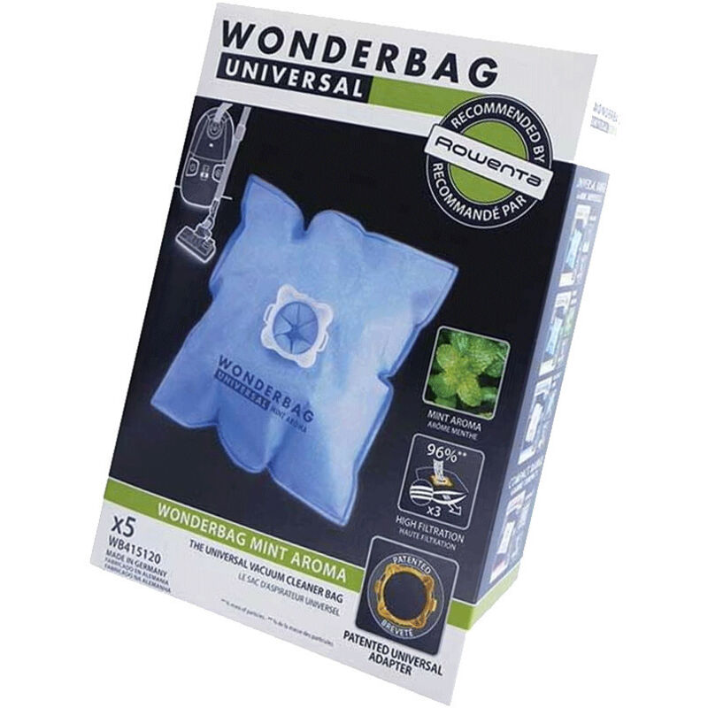Image of Ersatzteil - 5er Pack Staubsaugerbeutel Mint Aroma - Rowenta moulinex, calor, tefal