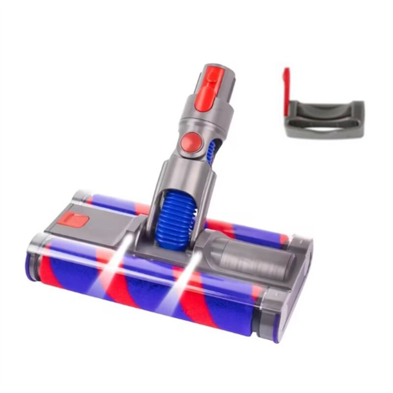 Image of Staubsaugermotor Bodenbürstenkopf Ersatz für V7 V8 V10 V11 V15 Weiche Doppelrolle mit LED-Licht