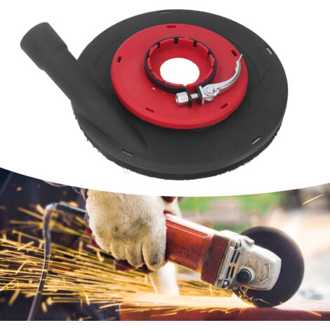 Staubschutzhaube für 230-mm-Winkelschleifer – Schutz- und Schleifzubehör für Stein und Beton – Material: Rot und Schwarz, PA6