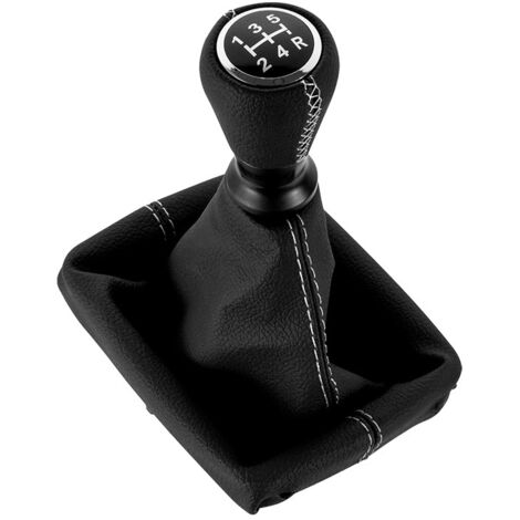 Staubschutzhülle für Peugeot 206/406, Schaltknaufabdeckung, schwarze Nähte, 5-Gang-Set (einteilig).